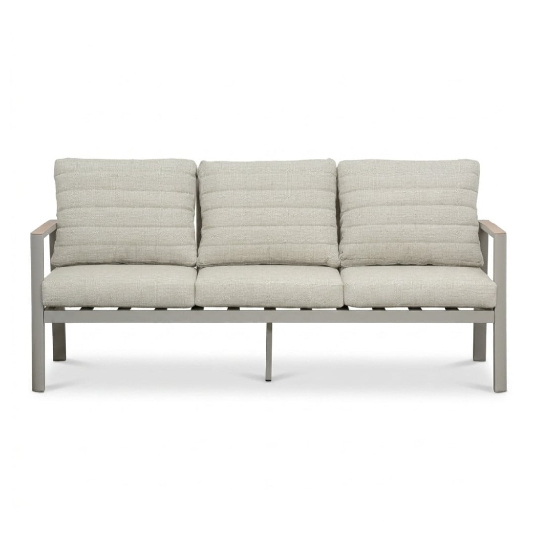 Tokyo stoel-bank loungeset 5 personen incl. tafel | aluminium + polywood | beige | 4-delig