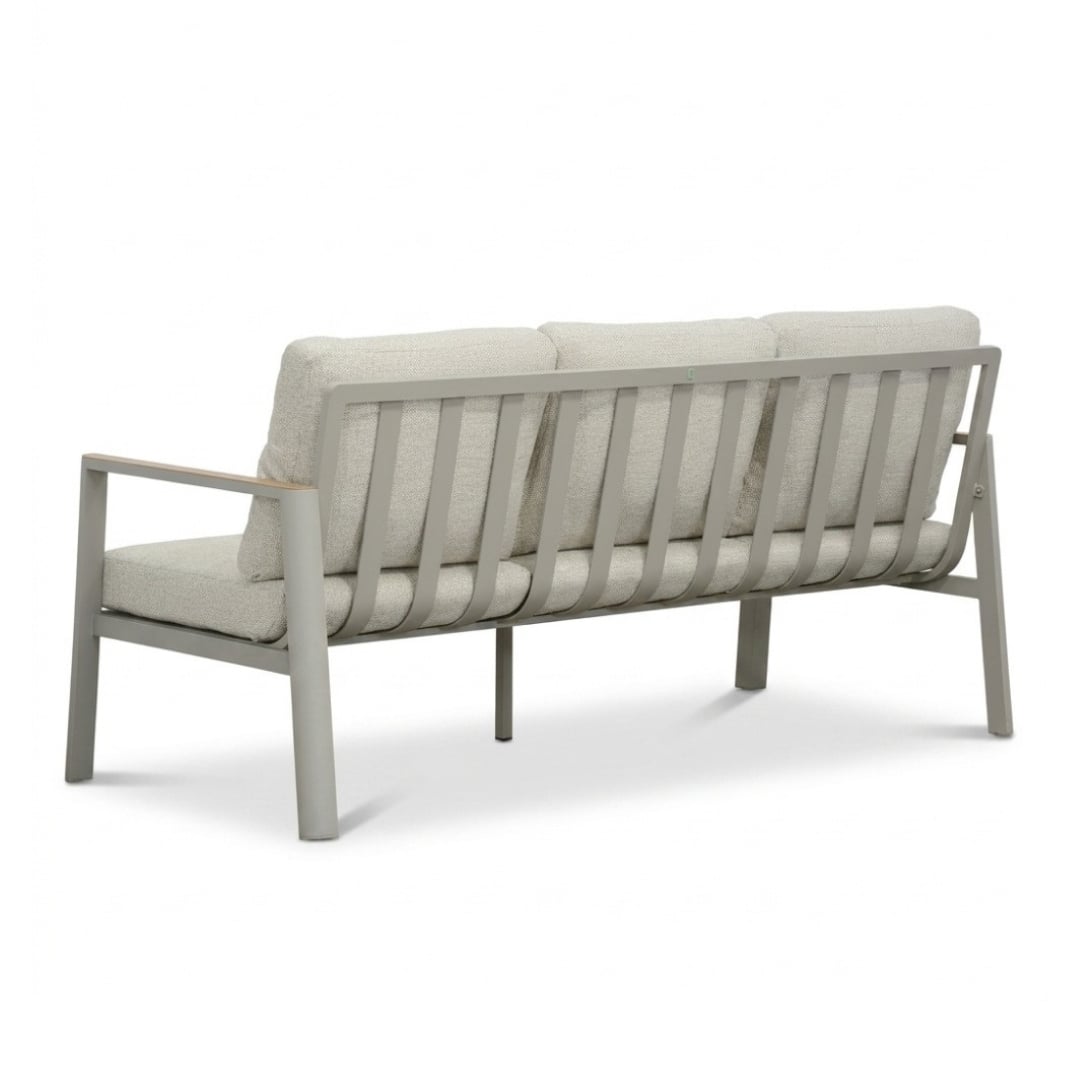 Tokyo stoel-bank loungeset 5 personen incl. tafel | aluminium + polywood | beige | 4-delig