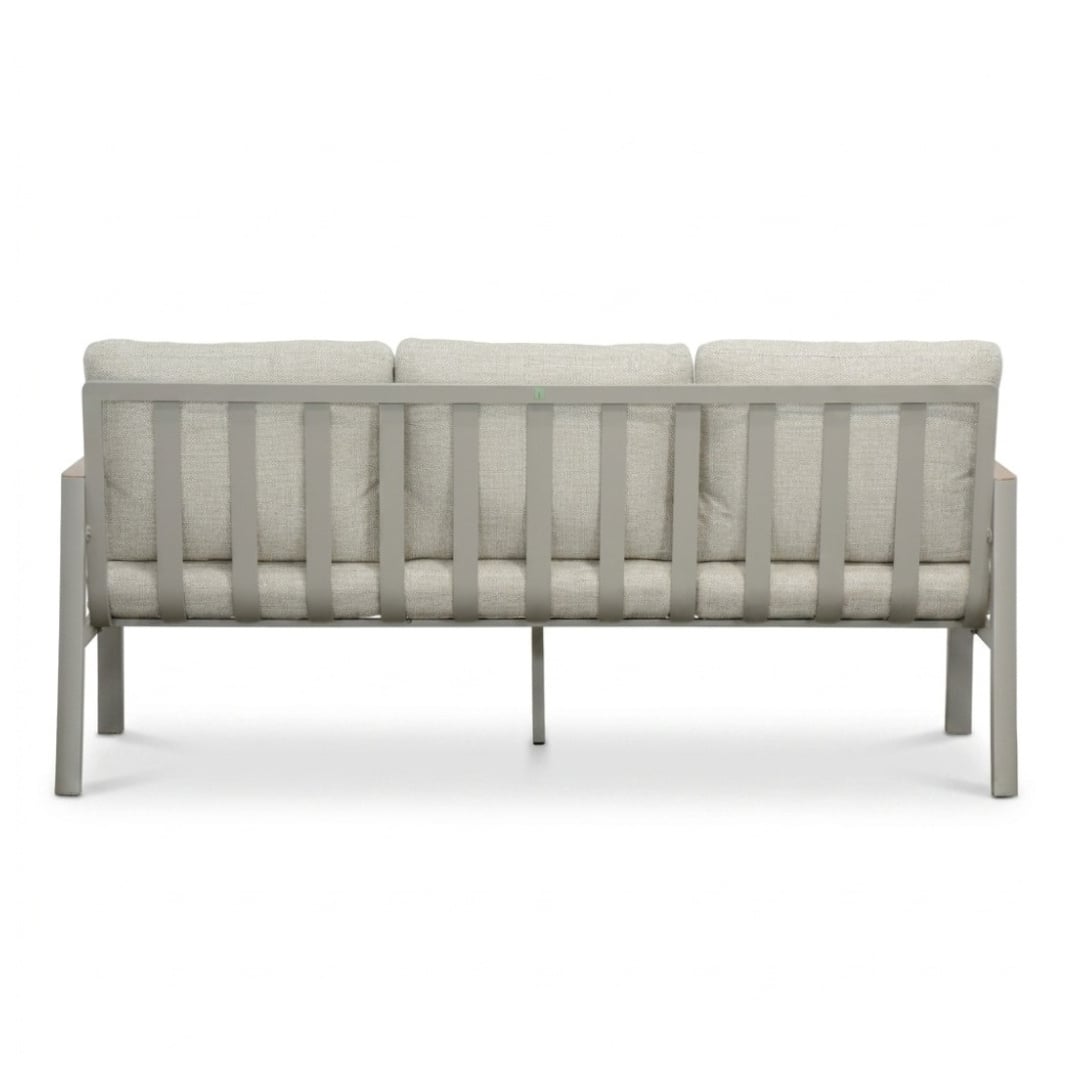 Tokyo stoel-bank loungeset 5 personen incl. tafel | aluminium + polywood | beige | 4-delig