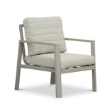 Tokyo stoel-bank loungeset 5 personen incl. tafel | aluminium + polywood | beige | 4-delig