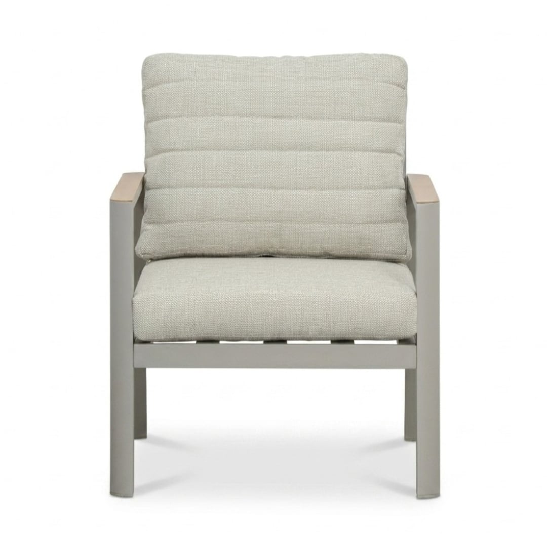 Tokyo stoel-bank loungeset 5 personen incl. tafel | aluminium + polywood | beige | 4-delig