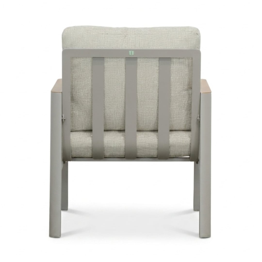 Tokyo stoel-bank loungeset 5 personen incl. tafel | aluminium + polywood | beige | 4-delig