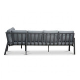 Tokyo hoek loungeset 6 personen incl. tafel | aluminium + polywood | antraciet | 4-delig - 264x204cm