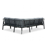 Tokyo hoek loungeset 6 personen | aluminium + polywood | antraciet | 3-delig - 264x204cm