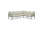 Tokyo hoek loungeset 6 personen | aluminium + polywood | beige | 3-delig - 264x204cm