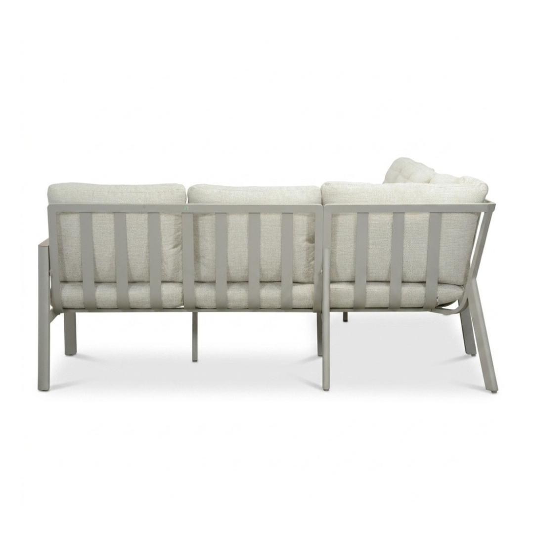 Tokyo hoek loungeset 6 personen | aluminium + polywood | beige | 3-delig - 264x204cm