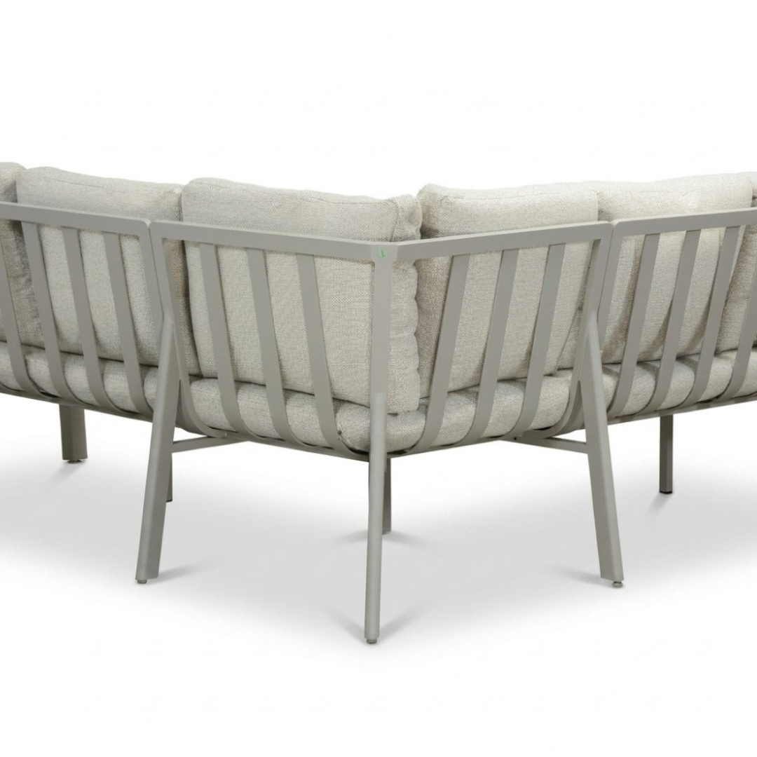 Tokyo hoek loungeset 6 personen | aluminium + polywood | beige | 3-delig - 264x204cm