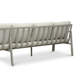 Tokyo hoek loungeset 6 personen | aluminium + polywood | beige | 3-delig - 264x204cm