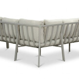 Tokyo hoek loungeset 6 personen incl. tafel | aluminium + polywood | beige | 4-delig - 264x204cm