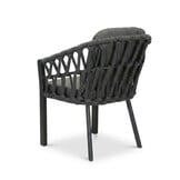 Marina dining tuinstoel | touw + aluminium | antraciet