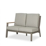 Florida premium dining loungeset 6 personen | aluminium + teak | beige | 5-delig - 266x206cm