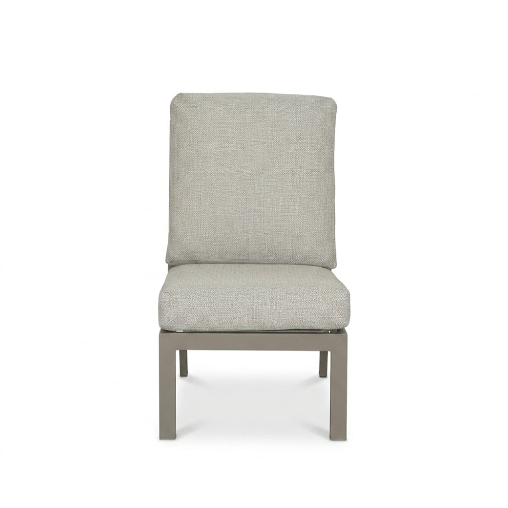 Florida dining loungeset 6 personen | aluminium + teak | beige | 5-delig - 266x206cm