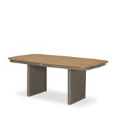 Florida premium dining loungeset 6 personen | aluminium + teak | beige | 5-delig - 266x206cm