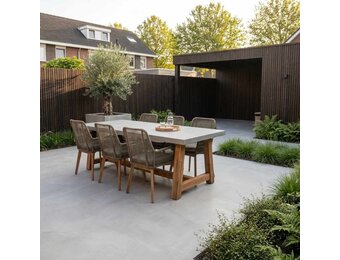 Veltis/Padua dining tuinset | 6 personen | betonlook | 250cm