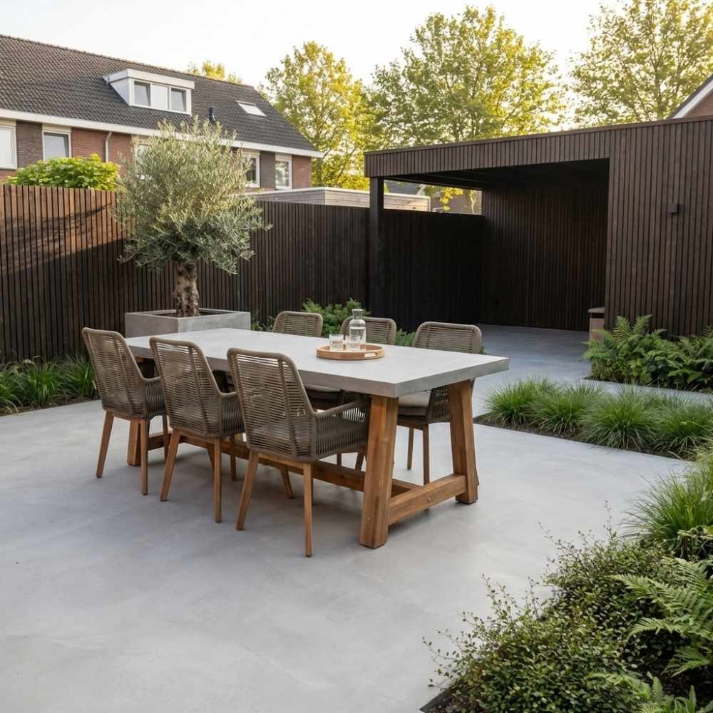 Veltis/Padua dining tuinset | 6 personen | betonlook | 250cm