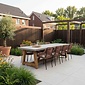 BUITEN living Veltis/Seville terra dining tuinset | 8 personen | betonlook + touw | 300cm