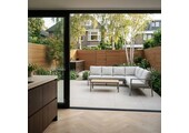 Tokyo hoek loungeset 6 personen incl. tafel | aluminium + polywood | beige | 4-delig - 264x204cm