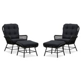 Dex lounge balkonset 4-delig | touw + aluminium | Lava Grey