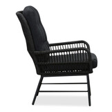 Dex lounge balkonset 4-delig | touw + aluminium | Lava Grey