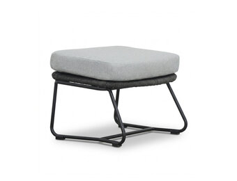 Gianna voetenbank | touw + aluminium | Stone Grey