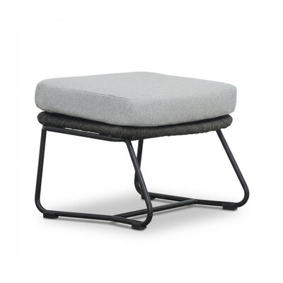 Gianna voetenbank | touw + aluminium | Stone Grey