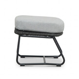 Gianna voetenbank | touw + aluminium | Stone Grey