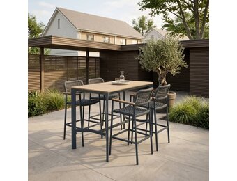 Denver dining barset | 4 personen | polywood + touw | 70cm