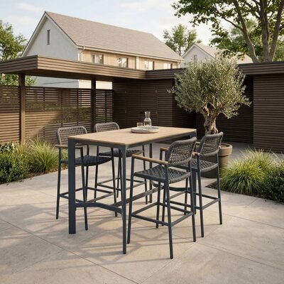 Denver dining barset | 4 personen | polywood + touw | 70cm