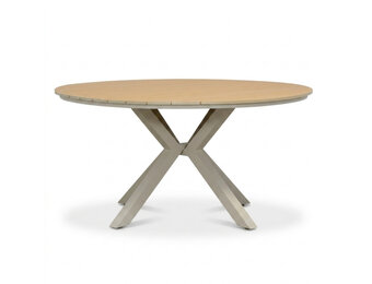 Calgary dining tuintafel 5 personen | polywood + aluminium | beige | 144cm rond