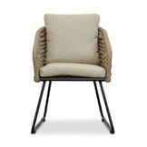 Flora dining tuinstoel | touw + aluminium | Sahara Dust