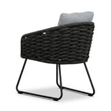 Flora dining tuinstoel | touw + aluminium | Stone Grey