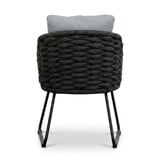 Flora dining tuinstoel | touw + aluminium | Stone Grey