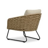 Flora stoel-bank loungeset 5 personen | touw + aluminium | Sahara Dust | 3-delig