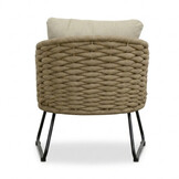 Flora stoel-bank loungeset 5 personen | touw + aluminium | Sahara Dust | 3-delig