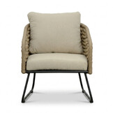 Flora loungestoel | touw + aluminium | Sahara Dust