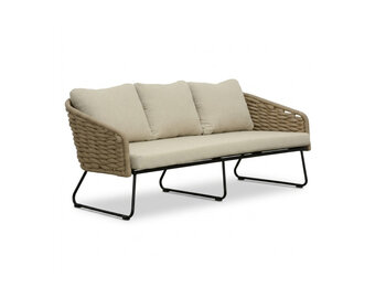Flora 3-zits tuinbank | touw + aluminium | Sahara Dust | 162cm