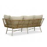 Flow hoek loungeset 5 personen | wicker + aluminium | Bamboo beige | 2-delig - 210x210cm