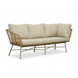 Flow hoek loungeset 5 personen incl. tafels | wicker + aluminium | Bamboo beige | 2-delig