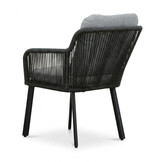 Italo dining tuinstoel | touw + aluminium | Stone Grey