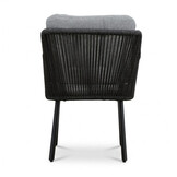 Italo dining tuinstoel | touw + aluminium | Stone Grey