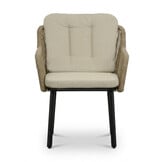 Italo dining tuinstoel | touw + aluminium | Sahara Dust