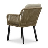 Italo dining tuinstoel | touw + aluminium | Sahara Dust
