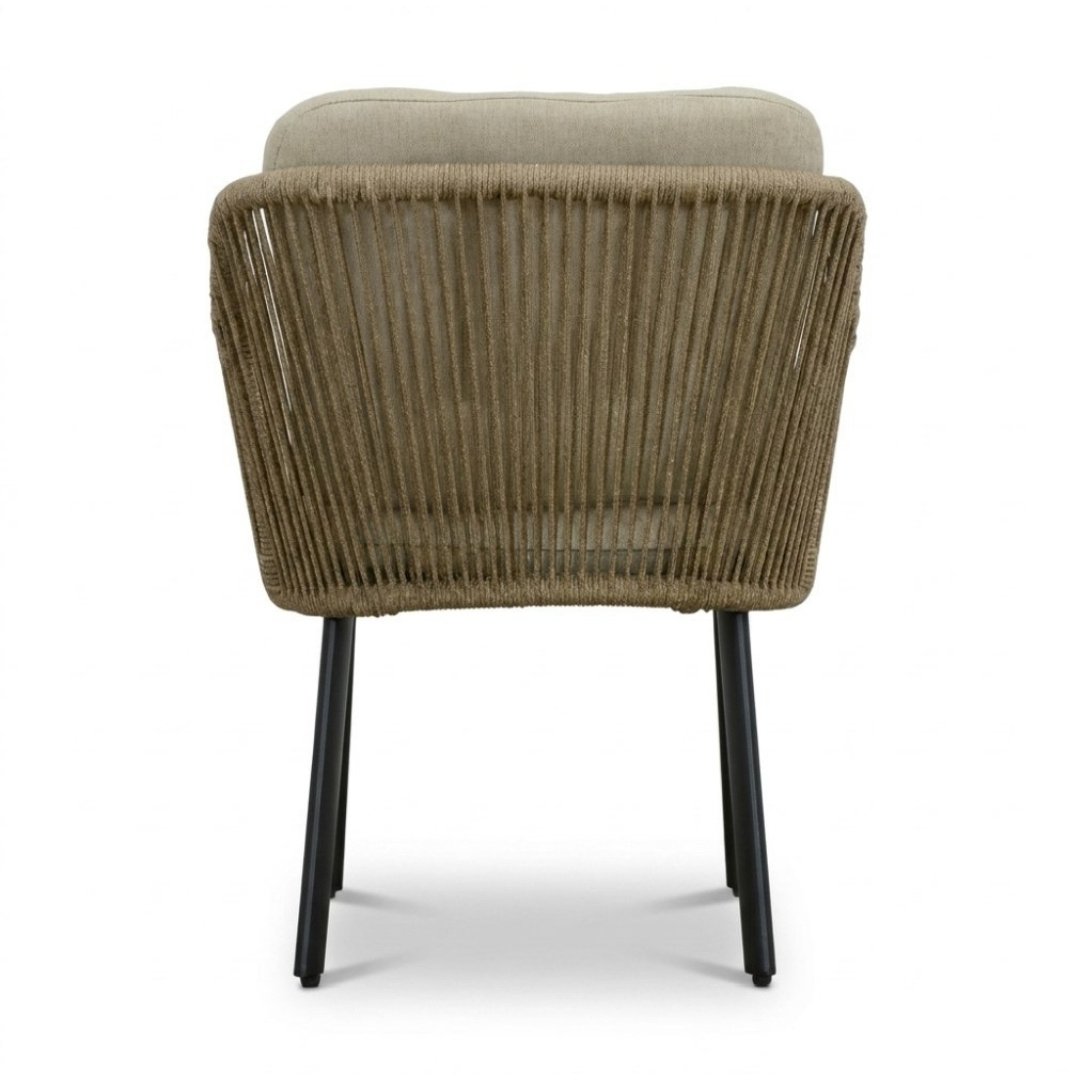 Italo dining tuinstoel | touw + aluminium | Sahara Dust