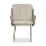 Italo dining tuinstoel | touw + aluminium | Almond Beige