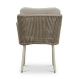 Italo dining tuinstoel | touw + aluminium | Almond Beige