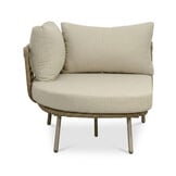 Positano chaise longue balkon loungeset 4 personen | aluminium + touw | beige | 2-delig