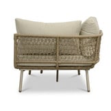 Positano chaise longue balkon loungeset 4 personen | aluminium + touw | beige | 2-delig