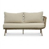 Positano chaise longue balkon loungeset 4 personen | aluminium + touw | beige | 2-delig