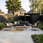LUX outdoor living Portofino stoel-bank loungeset 5 personen | aluminium + teakhout | zand | 4-delig