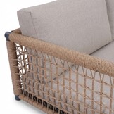 Liana dining loungeset rechts 8 personen | wicker + aluminium | zand | 4-delig - 270x193cm